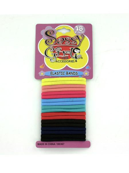 Colored Elastic Hair Bands (Available in a pack of 12)