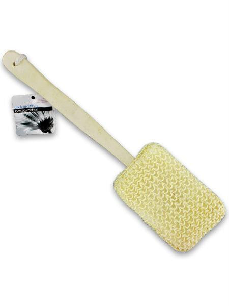 Exfoliating Backwasher with Wooden Handle (Available in a pack of 24)