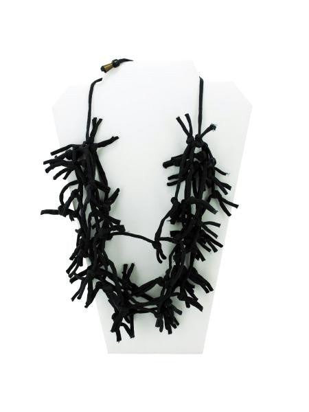 Black Knotted Necklace (Available in a pack of 6)