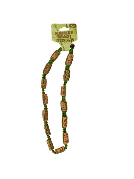 Nature Beads Ceramic Beaded Macrame Necklace (Available in a pack of 24)