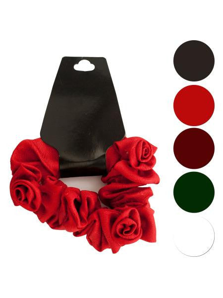 Mini Twisted Ruffle Rose Accent Hair Twister (Available in a pack of 24)