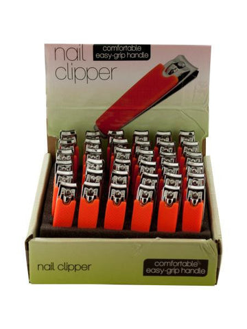 Nail Clipper with Textured Handle Countertop Display (Available in a pack of 36)