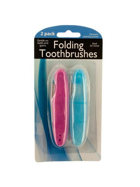 Folding Travel Toothbrushes (Available in a pack of 24)