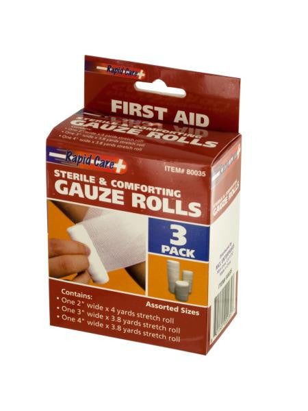 Sterile Gauze Rolls Set (Available in a pack of 18)