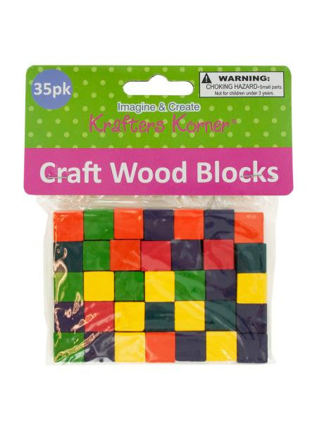 Colored Wooden Craft Blocks (Available in a pack of 24)