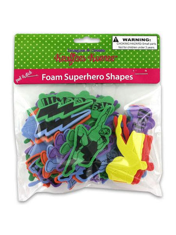 Super Heroes Sticky Foam Shapes (Available in a pack of 12)