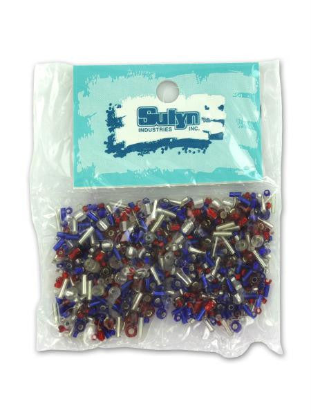 Red, White and Blue E-Bead Mix (Available in a pack of 25)