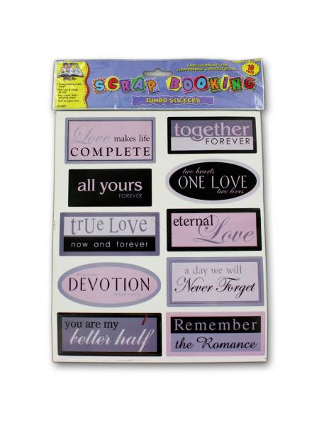 Sentiment Scrapbook Stickers (Available in a pack of 24)