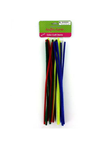 Chenille Color Craft Stems (Available in a pack of 12)