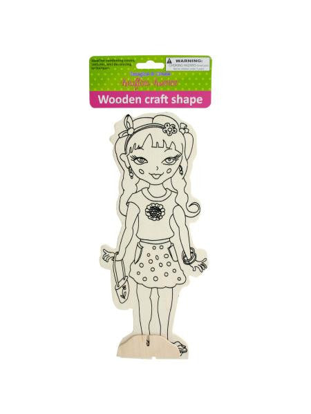 Wooden Girly Craft Shape (Available in a pack of 12)