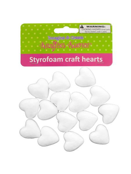 Styrofoam Craft Hearts (Available in a pack of 12)