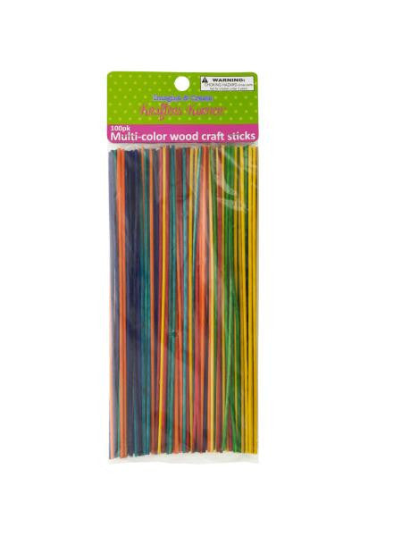 Multi-Color Wood Craft Sticks (Available in a pack of 12)