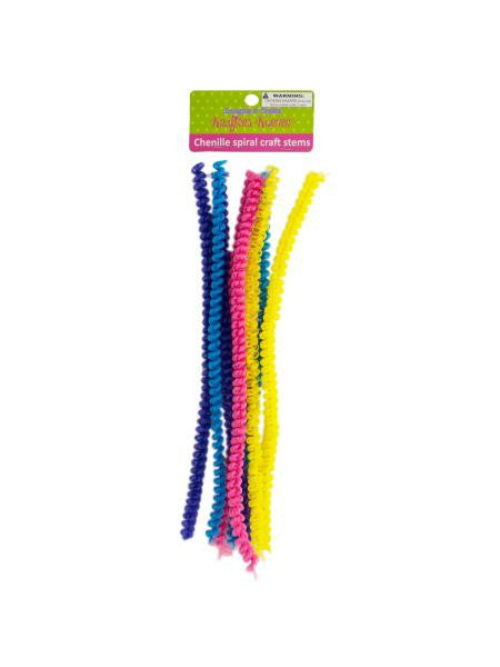 Chenille Spiral Craft Stems (Available in a pack of 12)