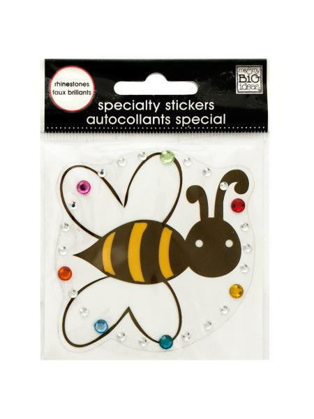 Bumblebee Rhinestone Specialty Sticker (Available in a pack of 24)