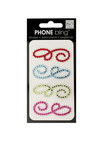 Little Swirls Phone Bling Removable Stickers (Available in a pack of 24)