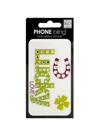 Lucky Love Phone Bling Removable Sticker (Available in a pack of 24)