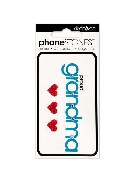 Proud Grandma Phone Stones Sticker (Available in a pack of 24)