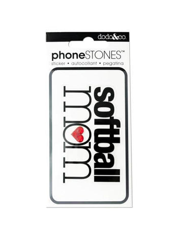 Softball Mom Phone Stones Sticker (Available in a pack of 24)