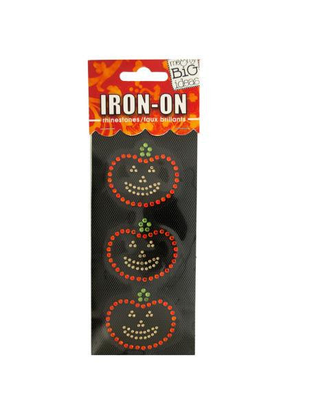 Jack-O-Lanterns Rhinestone Iron-On Transfer (Available in a pack of 24)