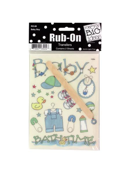 Baby Boy Designs Rub-On Transfers (Available in a pack of 24)