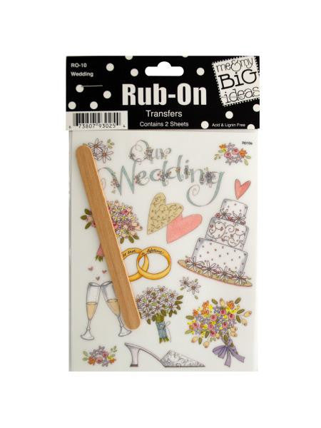 Wedding Rub-On Transfers (Available in a pack of 24)