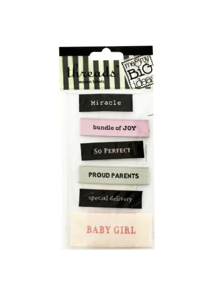 Baby Girl Woven Labels (Available in a pack of 24)