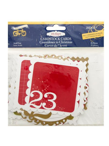 25 Days of Christmas Cardstock Cards (Available in a pack of 24)