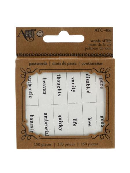 Words of Life Paper Craft Passwords (Available in a pack of 18)