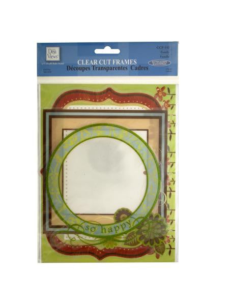 Clear Cut Family Frames with Glitter Accents (Available in a pack of 24)