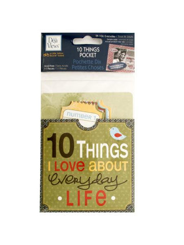 10 Things I Love About Everyday Life Journaling Pocket (Available in a pack of 24)