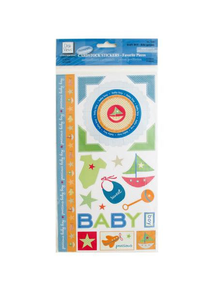 Baby Boy Cardstock Stickers (Available in a pack of 24)