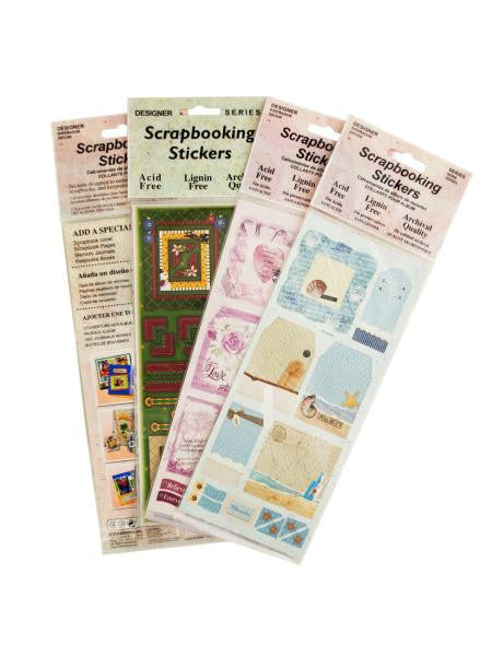 Scrapbooking Stickers Assortment (Available in a pack of 24)