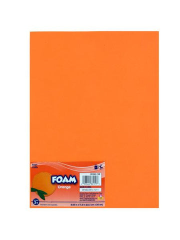 Orange Craft Foam Sheet (Available in a pack of 18)