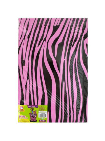 Pink Zebra Print Foam Sheet (Available in a pack of 18)