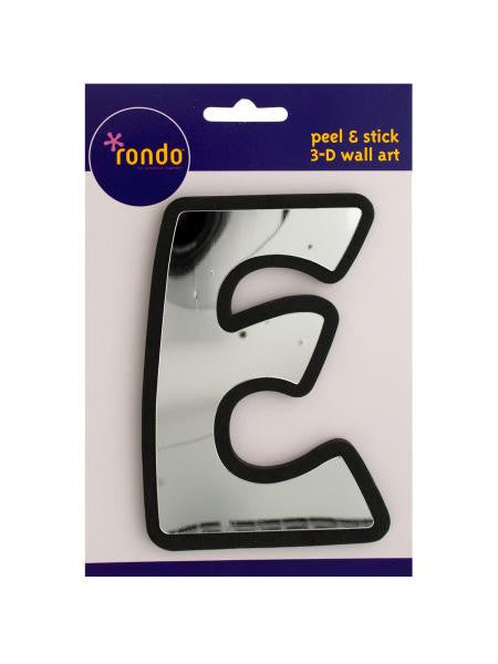 Letter E Peel &amp; Stick Mirror Wall Decor (Available in a pack of 24)