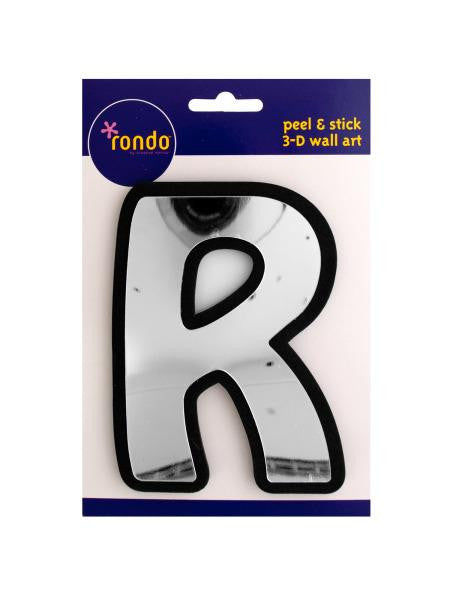 Letter R Peel &amp; Stick Mirror Wall Decor (Available in a pack of 24)