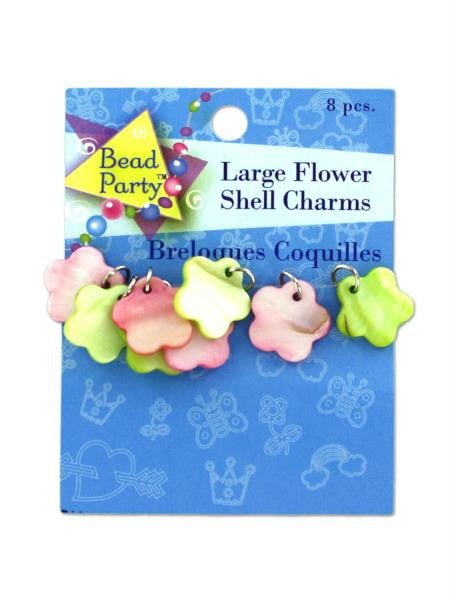 Large Flower Shell Charms (Available in a pack of 24)