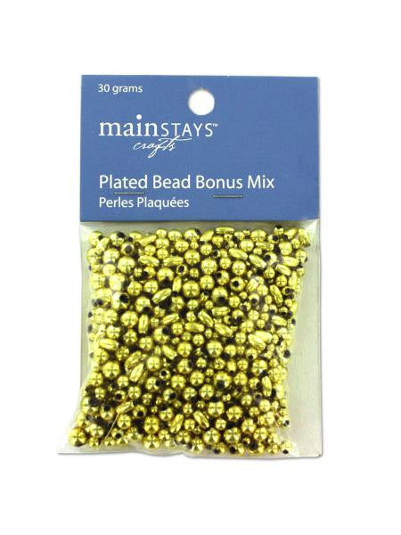 Gold Colored Plastic Beads (Available in a pack of 30)