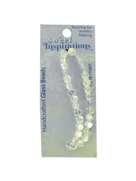 Handcrafted Clear Glass Beads (Available in a pack of 30)