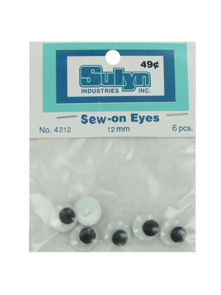 Sew-On Wiggly Eyes (Available in a pack of 24)