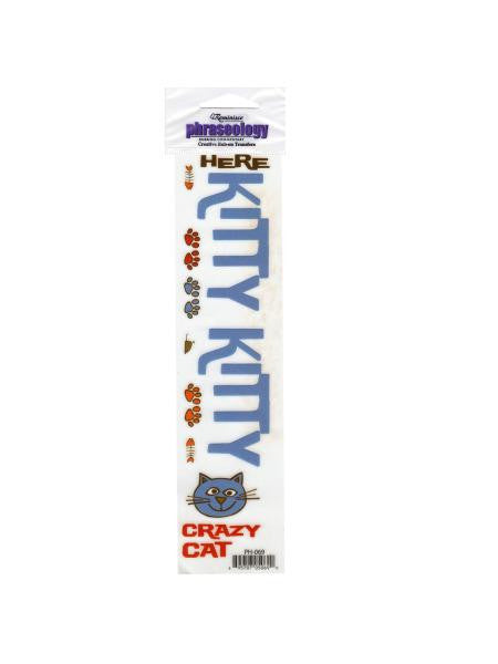 Here Kitty Kitty Creative Rub-On Transfer (Available in a pack of 24)