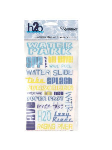 Water Park Creative Rub-on Transfers (Available in a pack of 24)