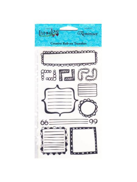 Live Out Loud Journal Creative Rub-on Transfers (Available in a pack of 30)