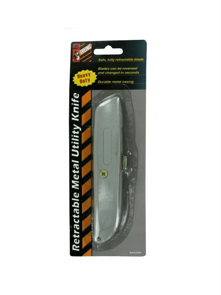 Retractable Metal Utility Knife (Available in a pack of 24)