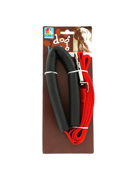 Nylon Dog Leash with Rubber Handle (Available in a pack of 24)