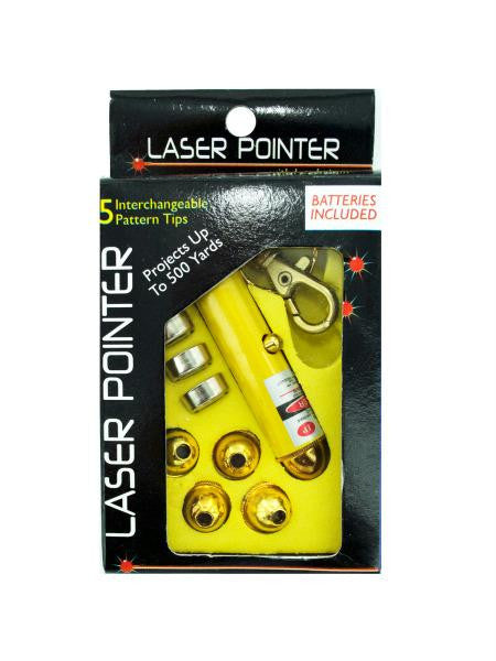 Laser Pointer With Interchangeable Heads (Available in a pack of 25)