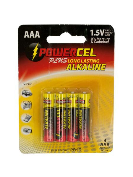 Powercel Plus Alkaline AAA Batteries (Available in a pack of 24)