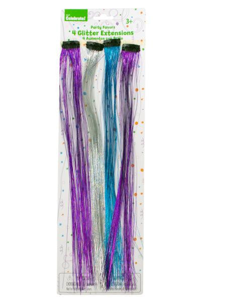 Glitter Hair Extensions Party Favors (Available in a pack of 24)