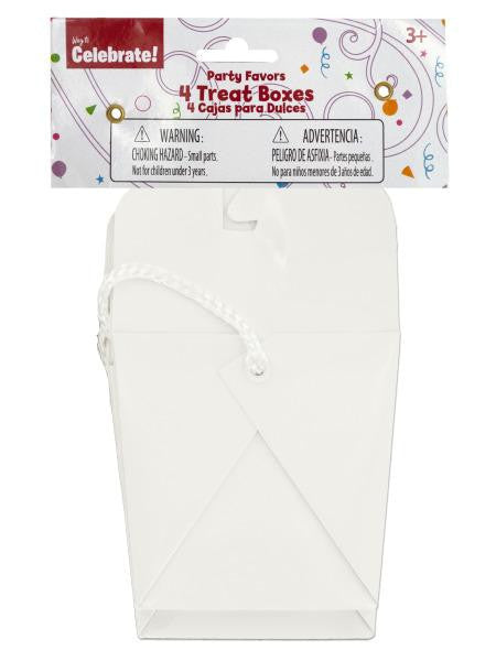 White Party Favor Treat Boxes (Available in a pack of 24)