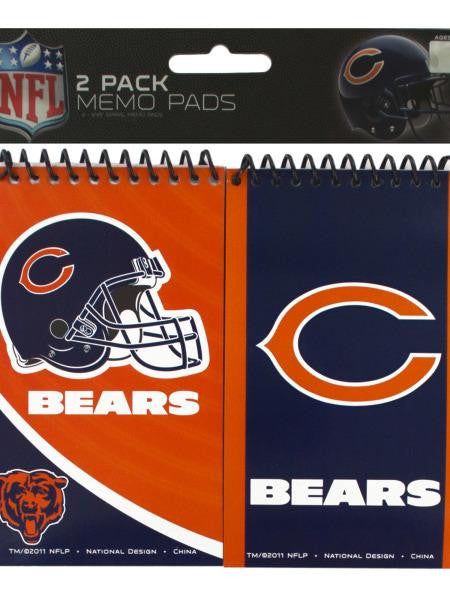 NFL Licensed Chicago Bears Memo Pads Set (Available in a pack of 24)